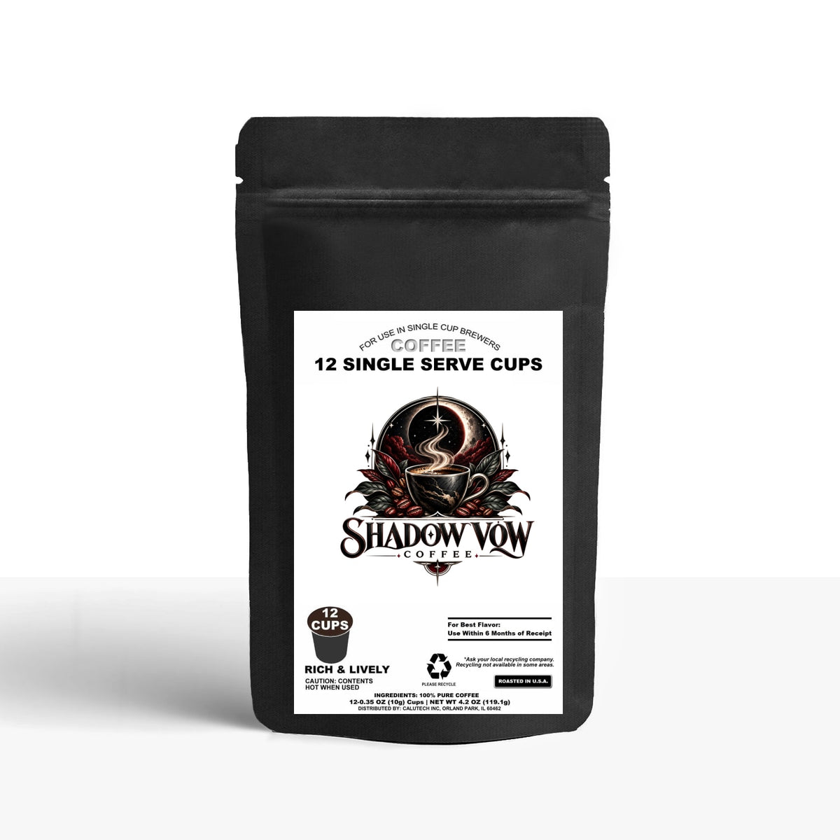 12 Pack Single Serve Coffee Capsules